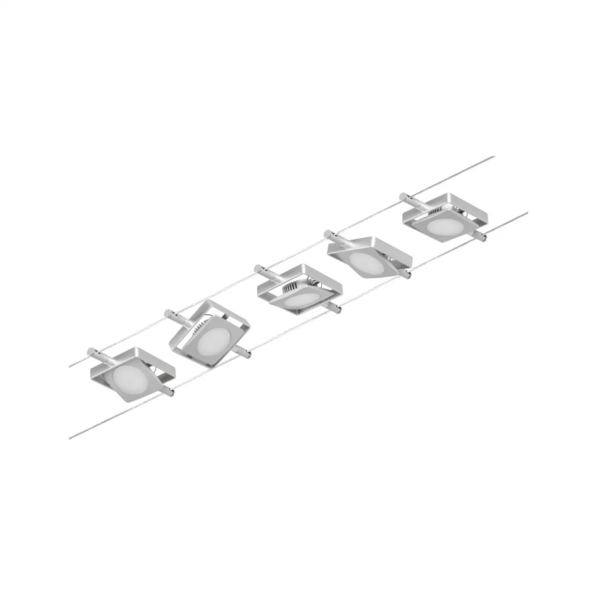 Paulmann 94420 - SET 5xLED/4,5W Kompletan kabelski sustav MAC 230V matni krom