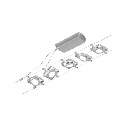 Paulmann 94420 - SET 5xLED/4,5W Kompletan kabelski sustav MAC 230V matni krom
