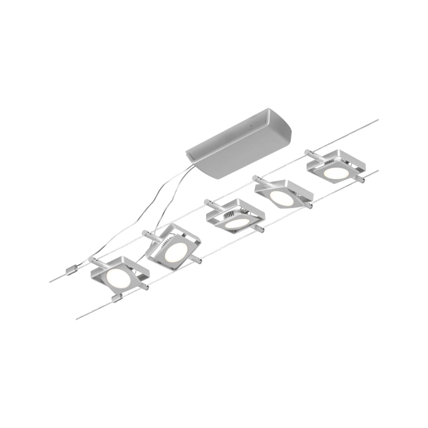 Paulmann 94420 - SET 5xLED/4,5W Kompletan kabelski sustav MAC 230V matni krom