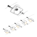 Paulmann 94432 - Set 5x GU5,3/10W, kompletan sajlni sustav MAC 230 V, bijela
