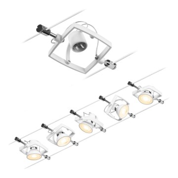 Paulmann 94432 - Set 5x GU5,3/10W, kompletan sajlni sustav MAC 230 V, bijela