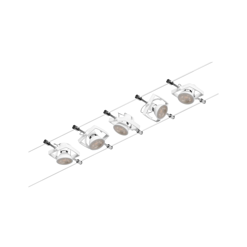 Paulmann 94432 - Set 5x GU5,3/10W, kompletan sajlni sustav MAC 230 V, bijela