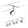 Paulmann 94457 - KOMPLET 5xLED/4W Kompletan sustav na sajli CLEAR 230V crna/sjajni krom