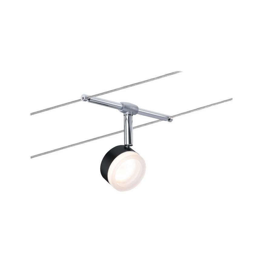 Paulmann 94457 - SET 5x LED/4W spot svjetiljke za kabelski sustav CLEAR 230V crna/sjajni krom
