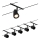 Paulmann 94469 - Komplet 5xGU5,3/10W Kompletan kabelski sustav CUP 230V crna