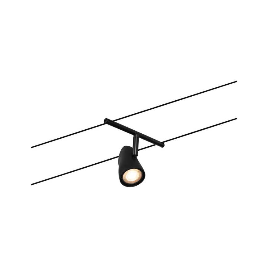 Paulmann 94469 - Komplet 5xGU5,3/10W Kompletan kabelski sustav CUP 230V crna
