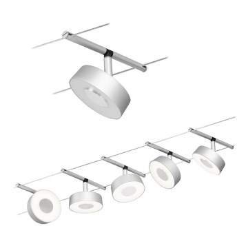 Paulmann 94475 - SET 5xLED/5W Kompletan sajlinski sustav CIRCLE 230V matni krom