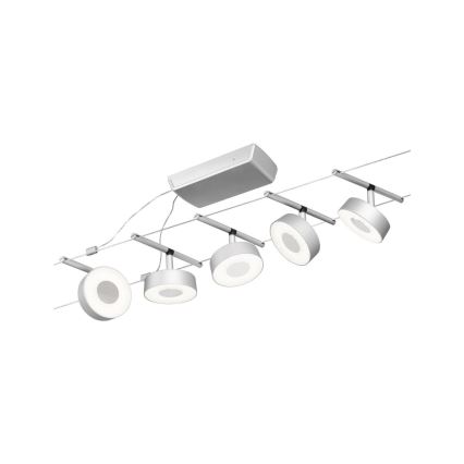 Paulmann 94475 - SET 5xLED/5W Kompletan sajlinski sustav CIRCLE 230V matni krom