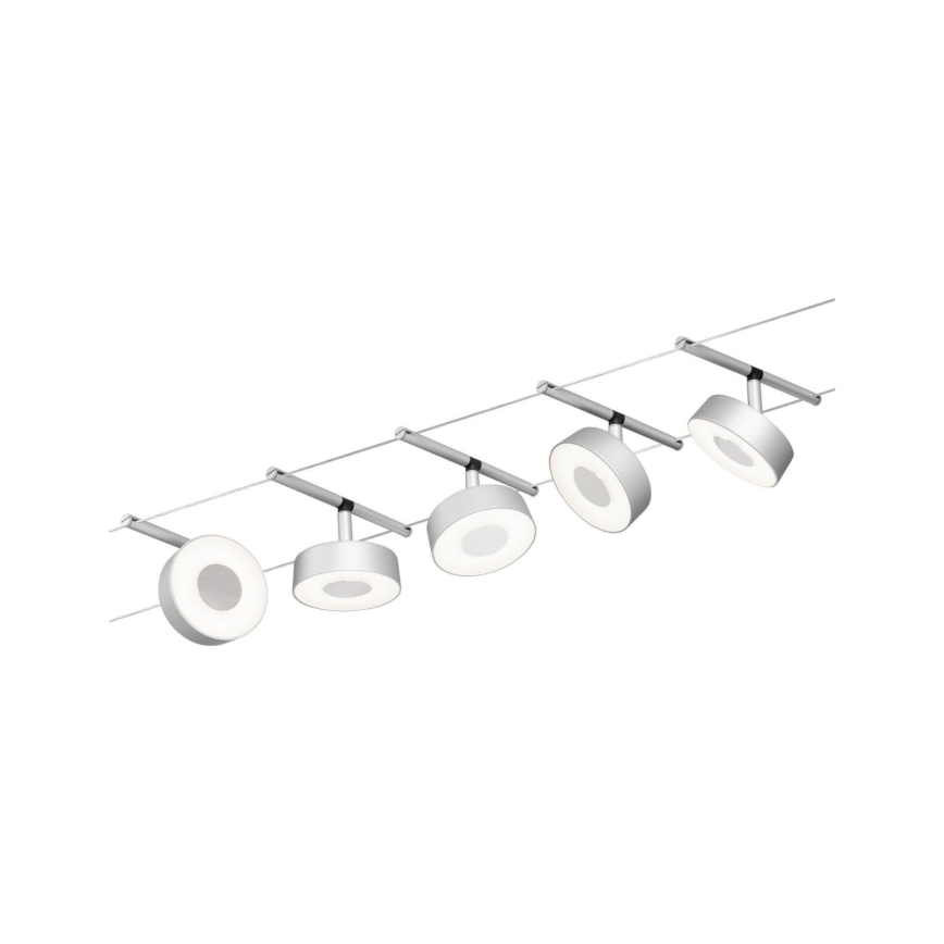 Paulmann 94475 - SET 5xLED/5W Reflektorska svjetiljka za tračni sustav CIRCLE 230V mat krom