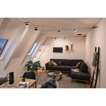 Paulmann 94479 - Komplet 5x LED/5W — potpuni sajlni sustav CIRCLE 230V, crne boje