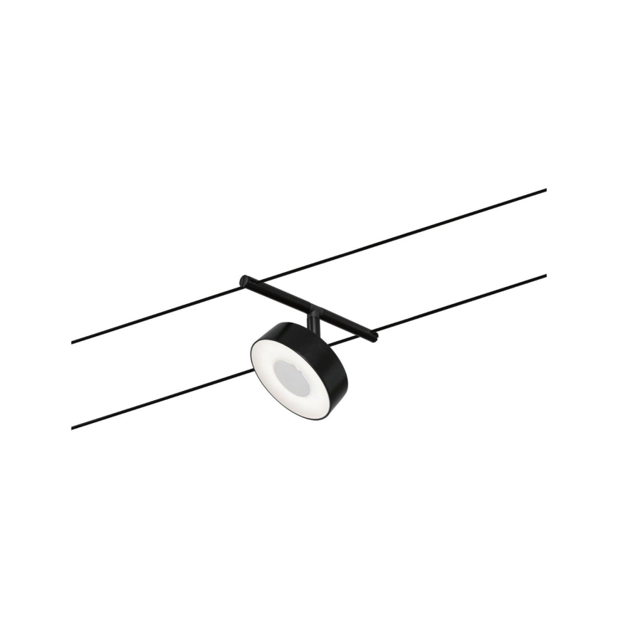 Paulmann 94479 - Komplet 5x LED/5W — potpuni sajlni sustav CIRCLE 230V, crne boje