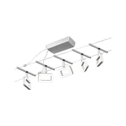 Paulmann 94481 - KOMPLET 5xLED/4,8W, kompletan sustav na sajli FRAME 230V, matni krom