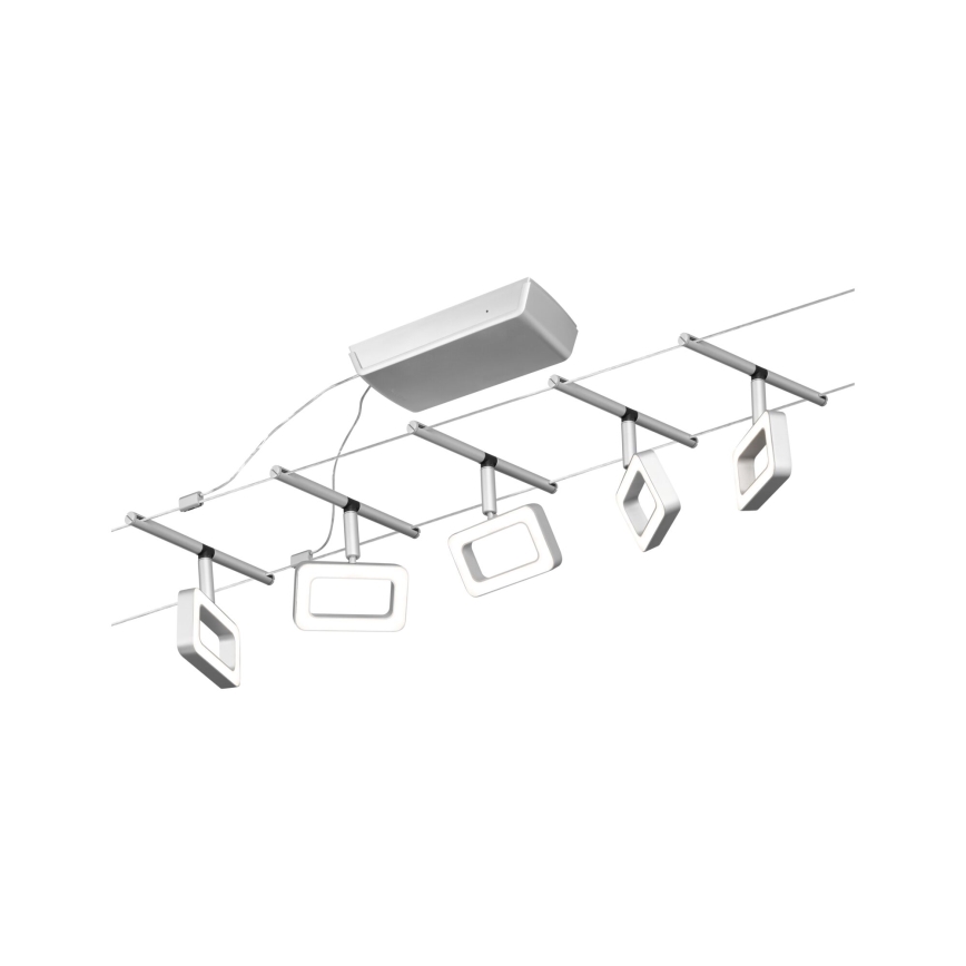 Paulmann 94481 - KOMPLET 5xLED/4,8W, kompletan sustav na sajli FRAME 230V, matni krom