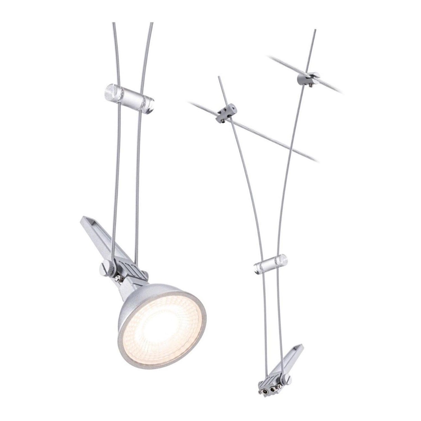 Paulmann 94487 - 1xGU5,3/50W Reflektor za kabelski sustav COMET 230V mat krom