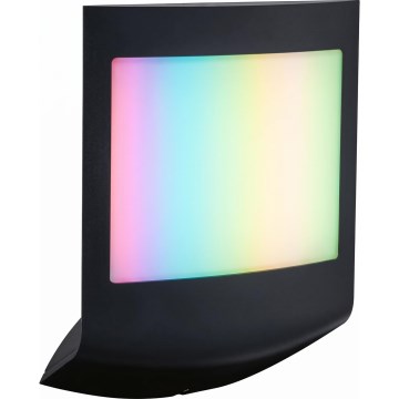 Paulmann 94513 - RGBW LED/8,2W IP44 Prigušivo vanjsko zidno svjetlo s senzorom pokreta i sumraka PADEA 230V antracit
