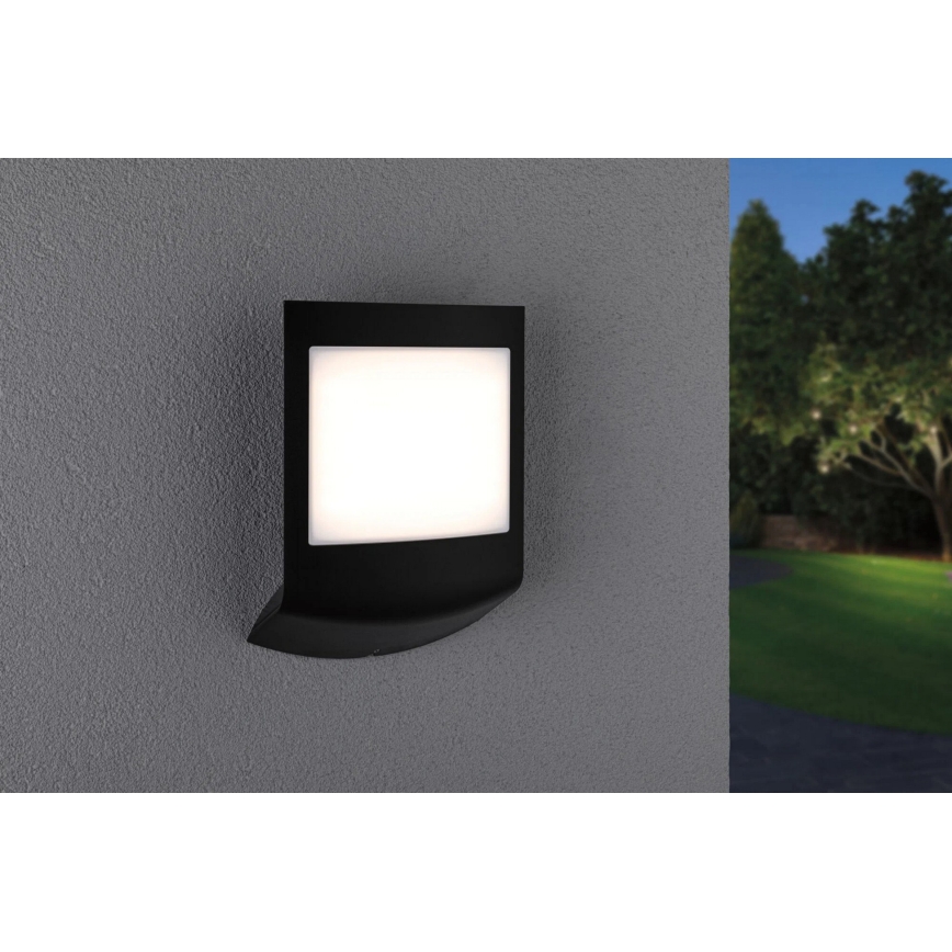 Paulmann 94513 - RGBW LED/8,2W IP44 Svjetlo za kućni broj s mogućnošću prigušivanja i senzorom sumraka PADEA 230V, antracit