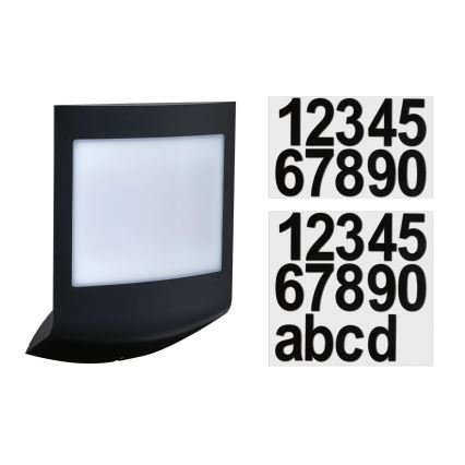 Paulmann 94513 - RGBW LED/8,2W IP44 Svjetlo za kućni broj s mogućnošću prigušivanja i senzorom sumraka PADEA 230V, antracit