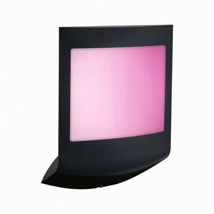 Paulmann 94513 - RGBW LED/8,2W IP44 Prigušivo vanjsko zidno svjetlo s senzorom pokreta i sumraka PADEA 230V antracit