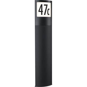 Paulmann 94514 - LED/8,5W IP44 Svjetlo za kućni broj s mogućnošću prigušivanja i senzorom pokreta i sumraka PADEA 230V antracit