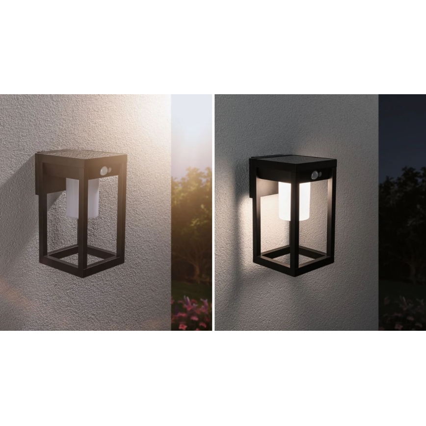 Paulmann 94572 -LED/5,5W IP44 Solarna zidna svjetiljka sa senzorom MARISOL 3,7V 2000 mAh