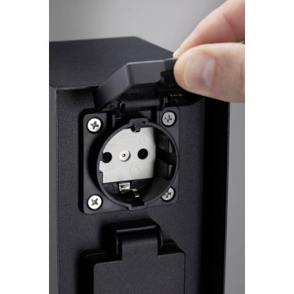 Paulmann 94657 - Vanjski stup s utičnicama RIO 2U SCHUKO 230V IP44
