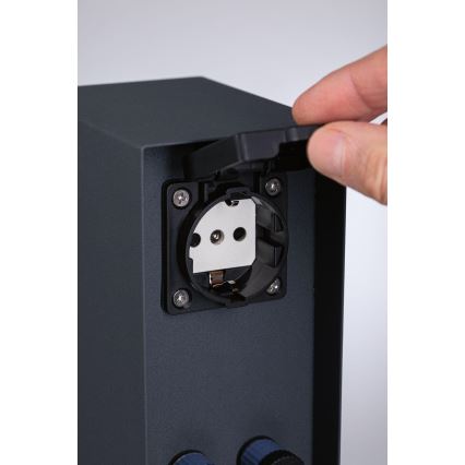 Paulmann 94700 - Vanjski stup za utičnice RIO 2Z SCHUKO 230V IP44