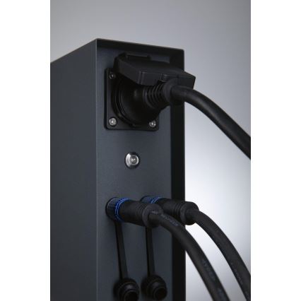 Paulmann 94701 - Vanjski stup za utičnice s sumrak senzorom RIO 2Z SCHUKO 230V IP44