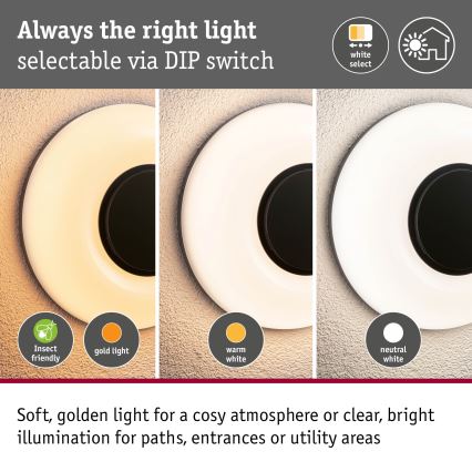 Paulmann 94955 - LED/20,5W IP65 Prigušivo vanjska zidna svjetiljka AUREVA 230V 2200/3000/4000K antracit