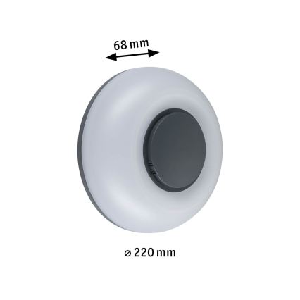 Paulmann 94955 - LED/20,5W IP65 Prigušivo vanjska zidna svjetiljka AUREVA 230V 2200/3000/4000K antracit