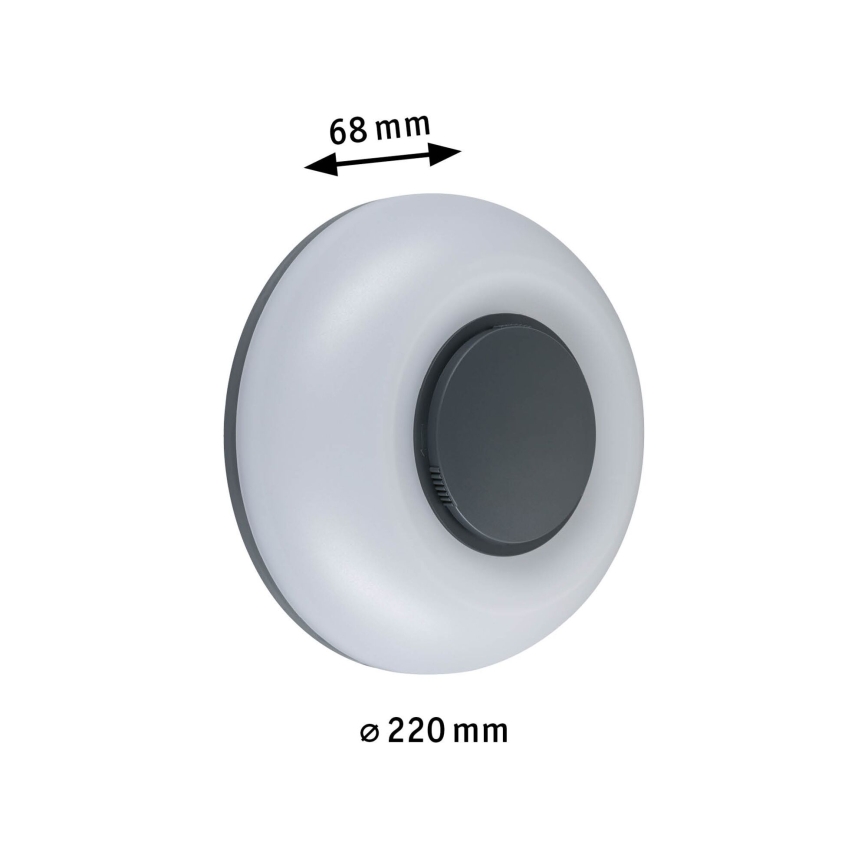 Paulmann 94955 - LED/20,5W IP65 Prigušivo vanjska zidna svjetiljka AUREVA 230V 2200/3000/4000K antracit
