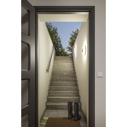 Paulmann 94956 - LED/20,5W IP65 Prigušivo vanjsko zidno svjetlo s senzorem pokreta i sumraka AUREVA 230V 2200/3000/4000K antracit
