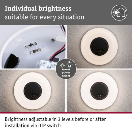 Paulmann 94956 - LED/20,5W IP65 Prigušivo vanjsko zidno svjetlo s senzorem pokreta i sumraka AUREVA 230V 2200/3000/4000K antracit