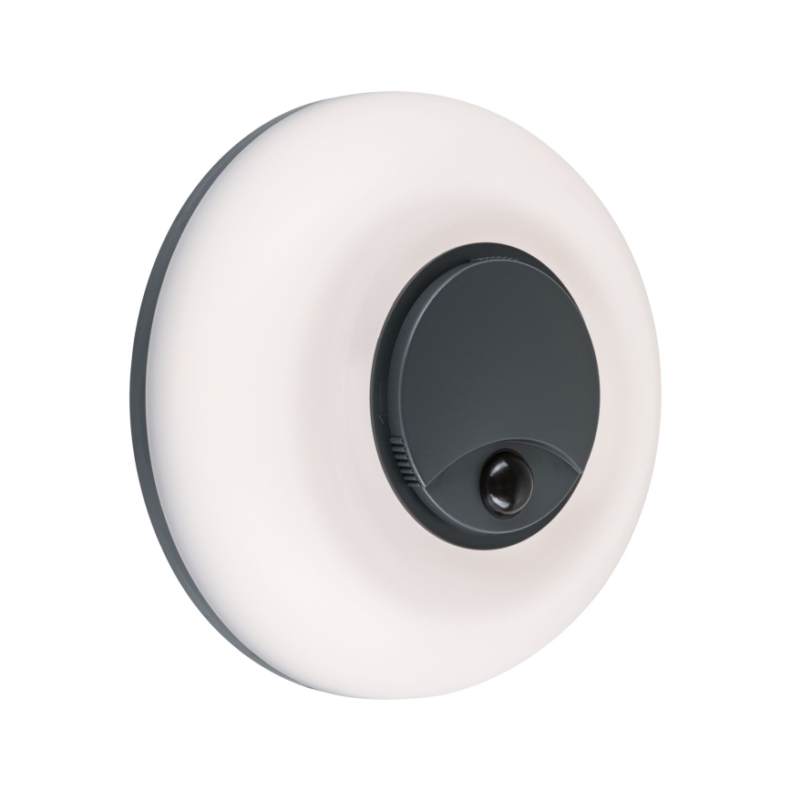 Paulmann 94956 - LED/20,5W IP65 Prigušivo vanjsko zidno svjetlo s senzorem pokreta i sumraka AUREVA 230V 2200/3000/4000K antracit
