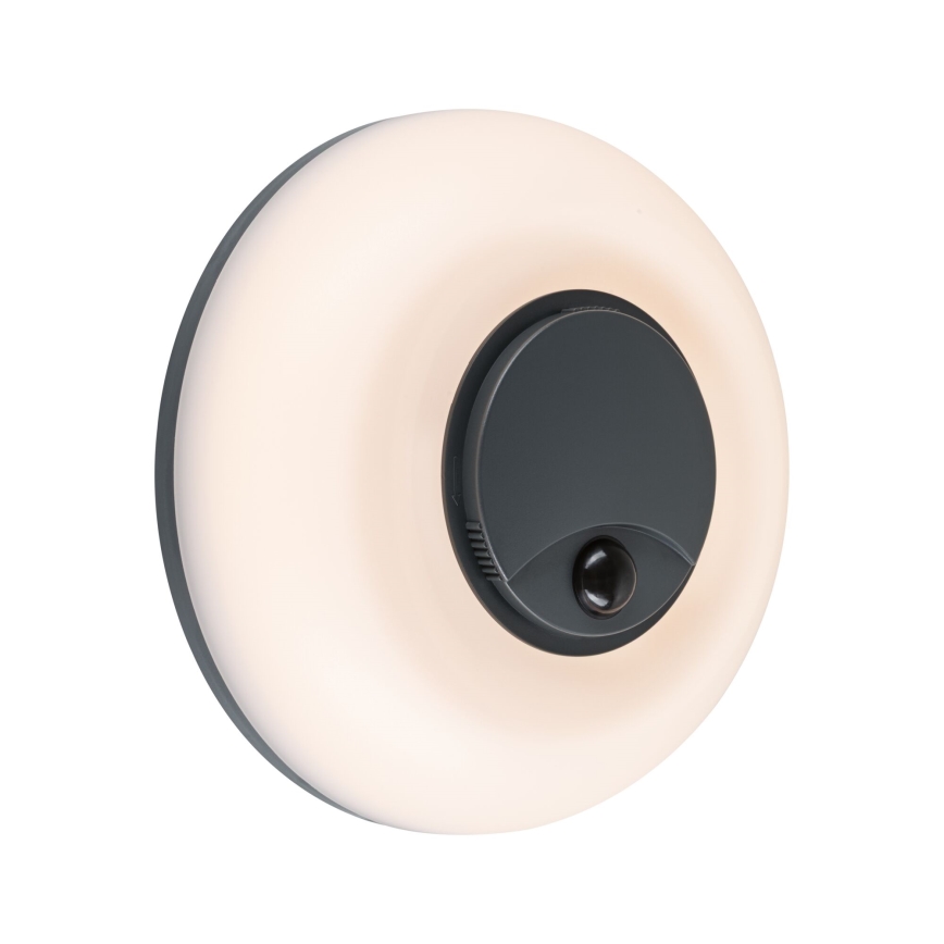Paulmann 94956 - LED/20,5W IP65 Prigušivo vanjsko zidno svjetlo s senzorem pokreta i sumraka AUREVA 230V 2200/3000/4000K antracit