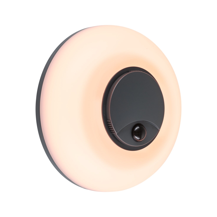 Paulmann 94956 - LED/20,5W IP65 Prigušivo vanjsko zidno svjetlo s senzorem pokreta i sumraka AUREVA 230V 2200/3000/4000K antracit