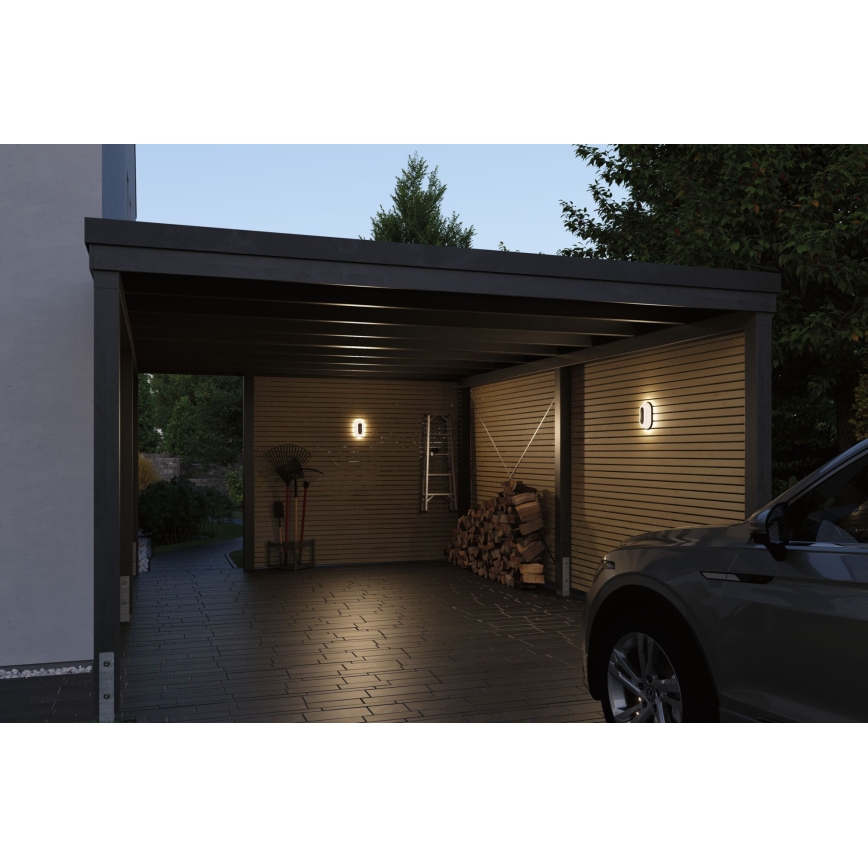 Paulmann 94958 - LED/18,5W IP65 S mogućnošću prigušivanja vanjsko zidno svjetlo sa senzorom pokreta i sumraka ELUNOR 230V 2200/3000/4000K antracit