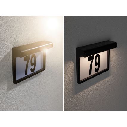Paulmann 95388 - LED/0,05W IP44 Solarni kućni broj sa senzorom DAYTON 1,2V 600 mAh