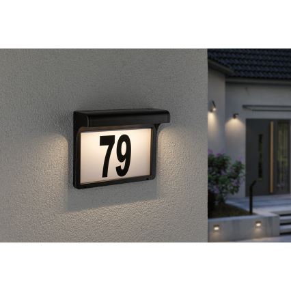 Paulmann 95388 - LED/0,05W IP44 Solarni kućni broj sa senzorom DAYTON 1,2V 600 mAh