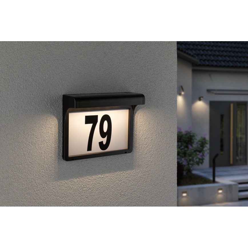 Paulmann 95388 - LED/0,05W IP44 Solarni kućni broj sa senzorom DAYTON 1,2V 600 mAh