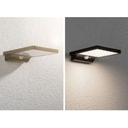 Paulmann 95393 - LED/4W IP44 Prigušiva solarna zidna svjetiljka sa senzorom SOLVEIG 3,7V 2000 mAh