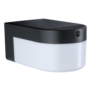 Paulmann 95747 - LED/2,3W IP44 Solarno zidno svjetlo s senzorom CALYNE 3,7/230V 4000 mAh crna