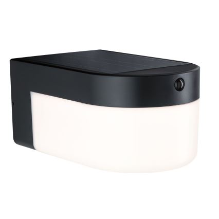 Paulmann 95747 - LED/2,3W IP44 Solarno zidno svjetlo s senzorom CALYNE 3,7/230V 4000 mAh crna