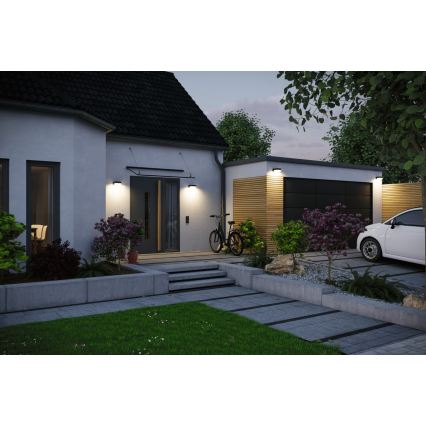 Paulmann 95748 - LED/2,3W IP44 Solarno zidno svjetlo sa senzorom ISLEEN 3,7/230V 4000 mAh crno