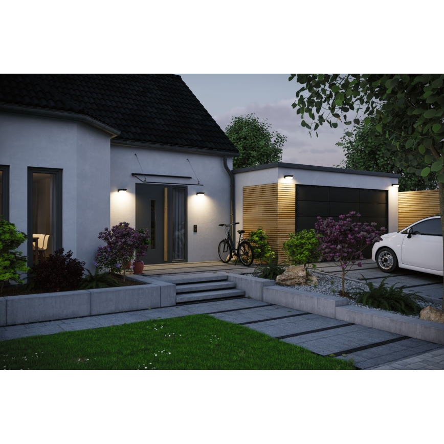 Paulmann 95748 - LED/2,3W IP44 Solarno zidno svjetlo sa senzorom ISLEEN 3,7/230V 4000 mAh crno