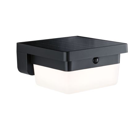 Paulmann 95748 - LED/2,3W IP44 Solarno zidno svjetlo sa senzorom ISLEEN 3,7/230V 4000 mAh crno