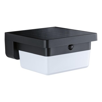 Paulmann 95748 - LED/2,3W IP44 Solarno zidno svjetlo sa senzorom ISLEEN 3,7/230V 4000 mAh crno