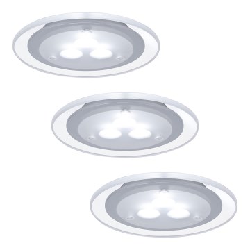 Paulmann 98352 - SET 3x LED ugradbena svjetiljka MICRO LINE 1xLED/3W/230V/12V