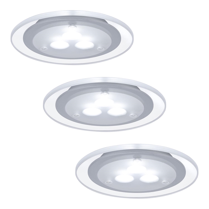 Paulmann 98352 - SET 3x LED ugradbena svjetiljka MICRO LINE 1xLED/3W/230V/12V