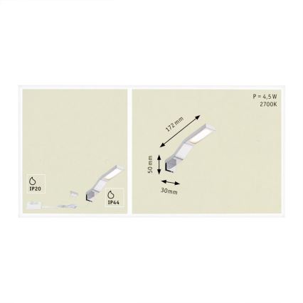 Paulmann 99100 - LED/3,2W IP44 Rasvjeta za ogledalo u kupaonici GALERIA 230V IP44