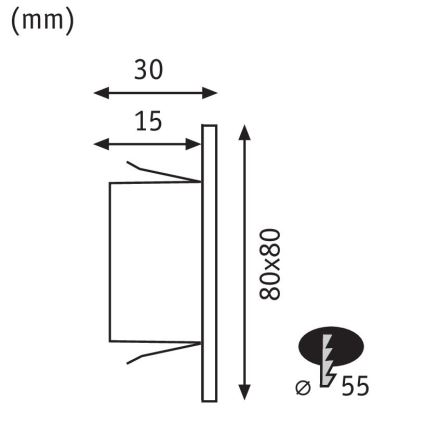 Paulmann 99495 - LED/1,2W Stubišna svjetiljka EDGE 230V